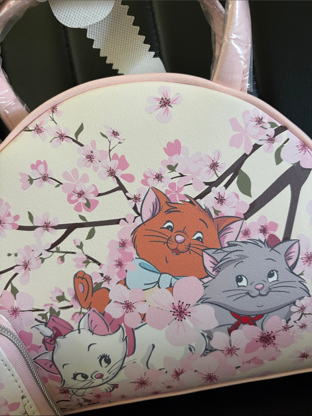 Loungefly Pink and Cream Marie Cherry Blossom Handbag & Wallet Set - Picture 3 of 3